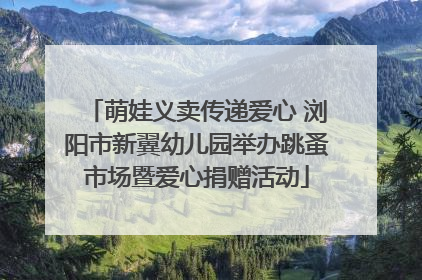 萌娃义卖传递爱心 浏阳市新翼幼儿园举办跳蚤市场暨爱心捐赠活动