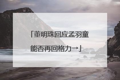 董明珠回应孟羽童能否再回格力→