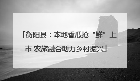 衡阳县：本地香瓜抢“鲜”上市 农旅融合助力乡村振兴