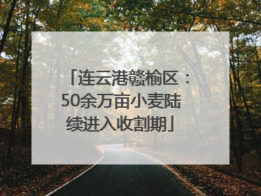 连云港赣榆区：50余万亩小麦陆续进入收割期