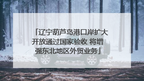 辽宁葫芦岛港口岸扩大开放通过国家验收 将增强东北地区外贸业务