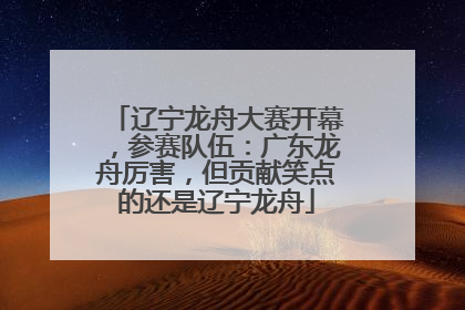 辽宁龙舟大赛开幕，参赛队伍：广东龙舟厉害，但贡献笑点的还是辽宁龙舟