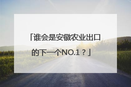 谁会是安徽农业出口的下一个NO.1？