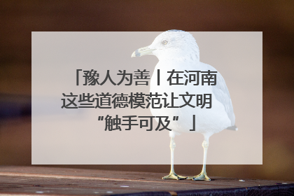 豫人为善丨在河南这些道德模范让文明“触手可及”