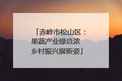 赤峰市松山区：果蔬产业绿意浓 乡村振兴展新姿