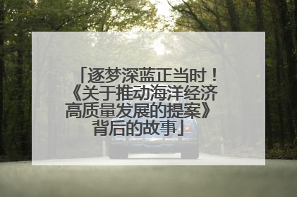 逐梦深蓝正当时！《关于推动海洋经济高质量发展的提案》背后的故事