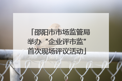 邵阳市市场监管局举办“企业评市监”首次现场评议活动