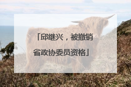 邱继兴，被撤销省政协委员资格