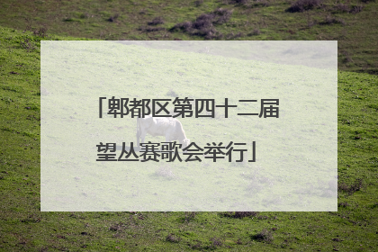 郫都区第四十二届望丛赛歌会举行