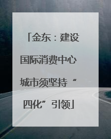 金东：建设国际消费中心城市须坚持“四化”引领