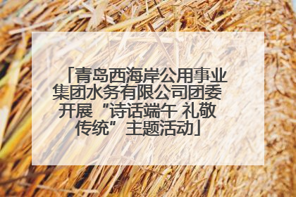 青岛西海岸公用事业集团水务有限公司团委开展“诗话端午 礼敬传统”主题活动