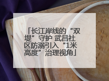 长江岸线的“双堤”守护 武昌社区防溺引入“1米高度”治理视角