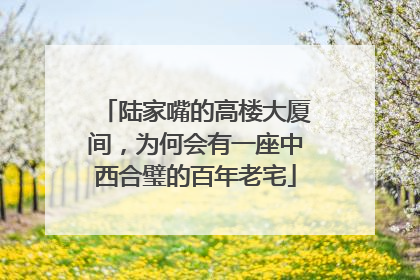 陆家嘴的高楼大厦间，为何会有一座中西合璧的百年老宅