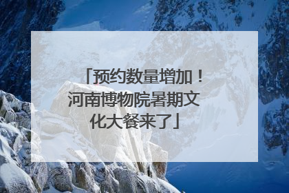 预约数量增加！河南博物院暑期文化大餐来了