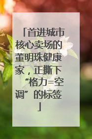 首进城市核心卖场的董明珠健康家，正撕下“格力=空调”的标签