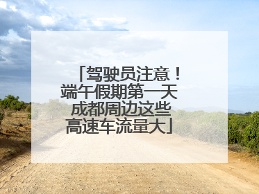 驾驶员注意！端午假期第一天 成都周边这些高速车流量大