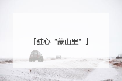 驻心“蒙山里”