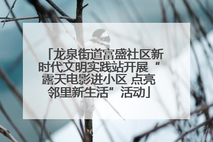 龙泉街道富盛社区新时代文明实践站开展“露天电影进小区 点亮邻里新生活”活动