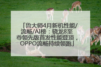 鲁大师4月新机性能/流畅/AI榜：骁龙8至尊领先版首发性能登顶，OPPO流畅持续领跑