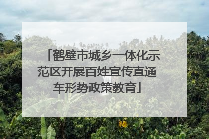 鹤壁市城乡一体化示范区开展百姓宣传直通车形势政策教育