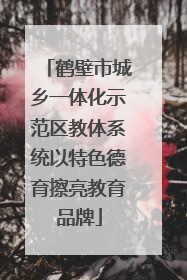鹤壁市城乡一体化示范区教体系统以特色德育擦亮教育品牌