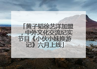 黄子韬徐艺洋加盟，中外文化交流纪实节目《小伙小妹换游记》六月上线