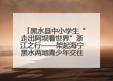 黑水县中小学生“走出阿坝看世界”浙江之行——架起海宁黑水两地青少年交往交流交融新桥梁