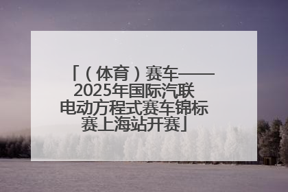 （体育）赛车——2025年国际汽联电动方程式赛车锦标赛上海站开赛