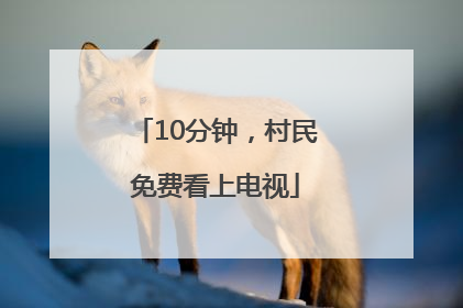 10分钟，村民免费看上电视