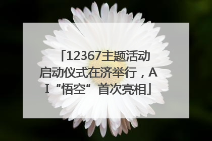 12367主题活动启动仪式在济举行，AI“悟空”首次亮相