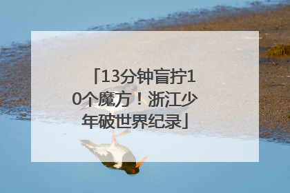 13分钟盲拧10个魔方！浙江少年破世界纪录