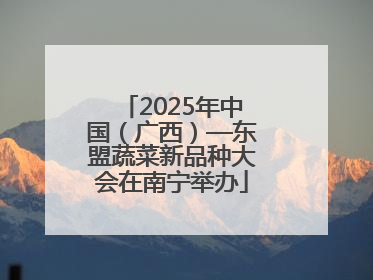 2025年中国（广西）—东盟蔬菜新品种大会在南宁举办