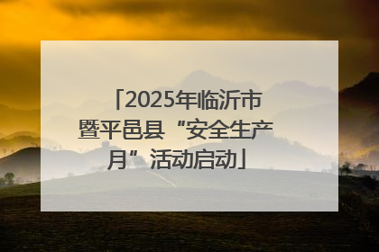 2025年临沂市暨平邑县“安全生产月”活动启动