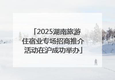 2025湖南旅游住宿业专场招商推介活动在沪成功举办