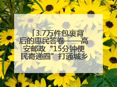 3.7万件包裹背后的惠民答卷——高安邮政“15分钟便民寄递圈”打通城乡服务末梢