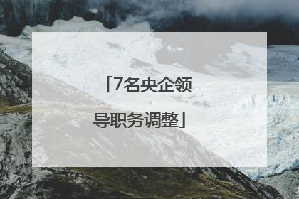 7名央企领导职务调整