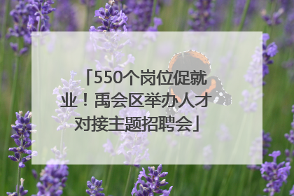 550个岗位促就业！禹会区举办人才对接主题招聘会