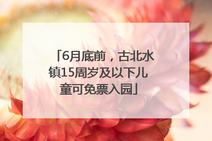 6月底前，古北水镇15周岁及以下儿童可免票入园
