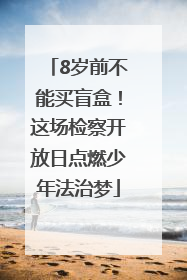 8岁前不能买盲盒！这场检察开放日点燃少年法治梦