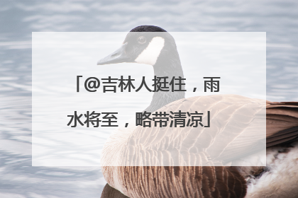 @吉林人挺住，雨水将至，略带清凉