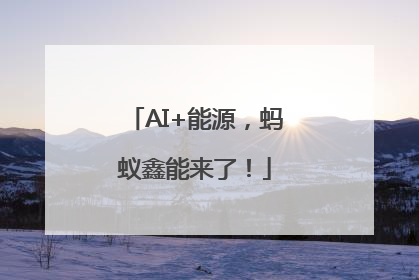 AI+能源，蚂蚁鑫能来了！