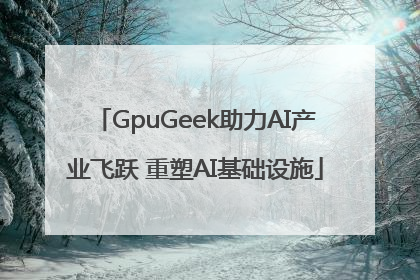GpuGeek助力AI产业飞跃 重塑AI基础设施
